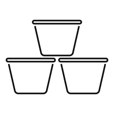 Espresso kapsül ikonu ana hatları vektörü. Kahve kafesi. Kapsül kabı