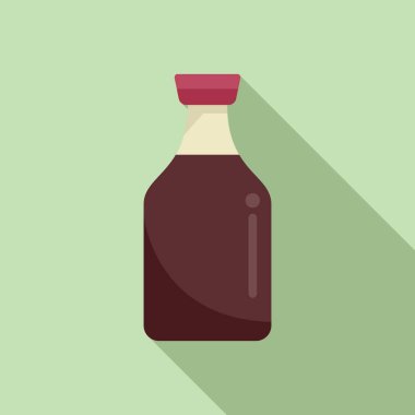 Gmo içecek ikonu düz vektör. DNA yiyeceği. Gen ilaçları