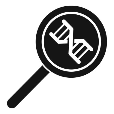 DNA simgesini basit bir vektörle ara. Gmo yemeği. İlaç geni