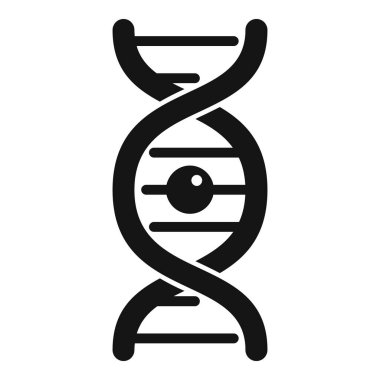 DNA test simgesi basit vektör. Gmo yemeği. Bilim araştırması