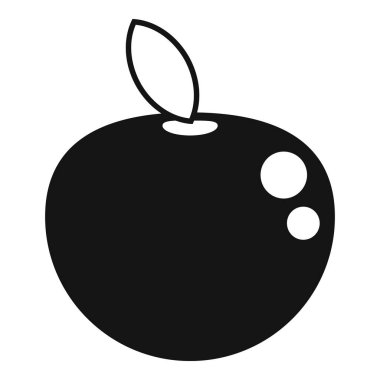 Gmo meyve ikonu basit vektör. DNA yiyeceği. Biyoloji geni