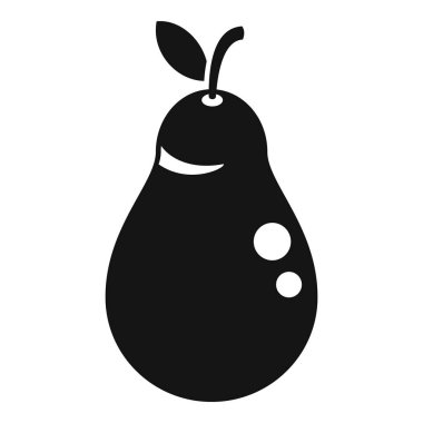 Gmo armut simgesi basit vektör. Tarım yiyeceği. İlaç geni