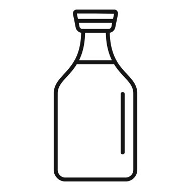 Gmo içeceği ikon ana hatları vektörü. DNA yiyeceği. Gen ilaçları