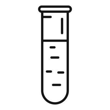 DNA testi tüpü ana hatları vektörü. Gmo yemeği. İlaç geni