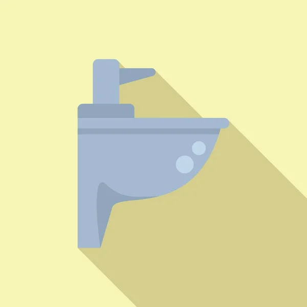 Tüp Havza Simgesi Düz Vektör Borusu Hijyenik Tuvalet — Stok Vektör