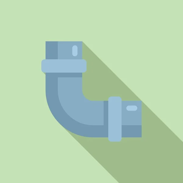Curve Pipe Icon Flacher Vektor Dienstleistungsabfluss Pumpenwaschbecken — Stockvektor