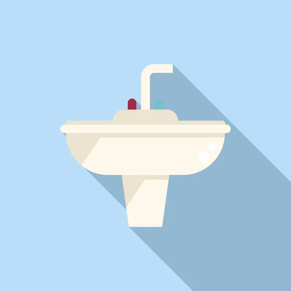 Wasserhahn Symbol Flachen Vektor Dienstleistungsabfluss Kanalisationsrohr — Stockvektor