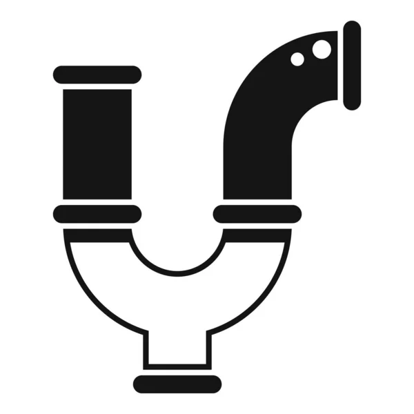 Röhrenabwassersymbol Einfacher Vektor Kanalisationsklempner Ventildruck — Stockvektor
