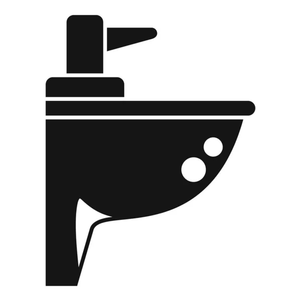 Rörbassängens Ikon Enkel Vektor Vattenrör Sanitär Toalett — Stock vektor