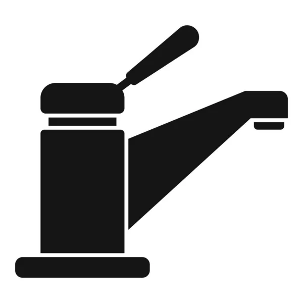 Wasserhahn Symbol Einfacher Vektor Reparaturpumpe Spülwasserhahn — Stockvektor