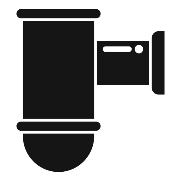 Küchenabflussrohr Symbol Einfacher Vektor Abwasserkanal Spülwasserhahn — Stockvektor