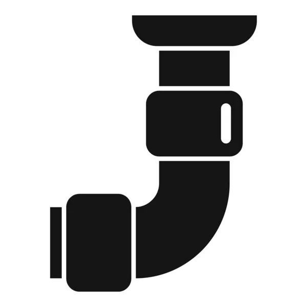 Kunststoffrohr Symbol Einfacher Vektor Serviceklempner Spülwasserhahn — Stockvektor