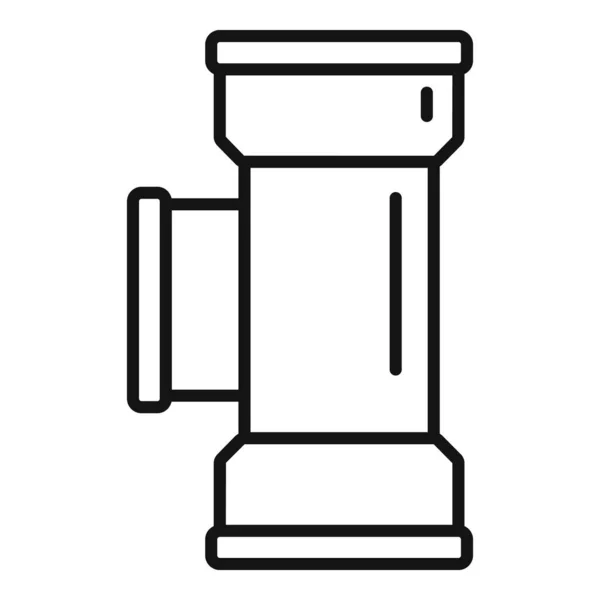Вектор Контура Иконки Слива Трубы Водопровод Ремонтная Промышленность — стоковый вектор