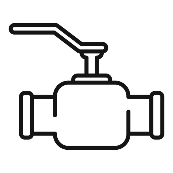Ikon Keran Air Garis Besar Vektor Tukang Ledeng Sink Keran - Stok Vektor
