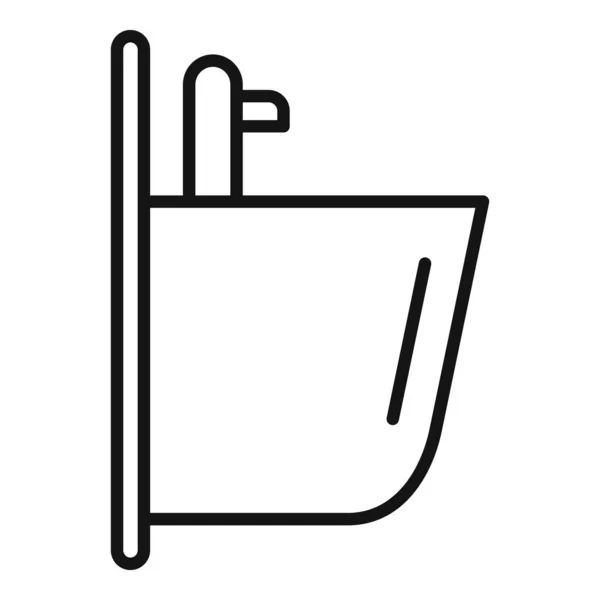 Небольшой Вектор Контура Крана Трубная Канализация Водопроводная Труба — стоковый вектор