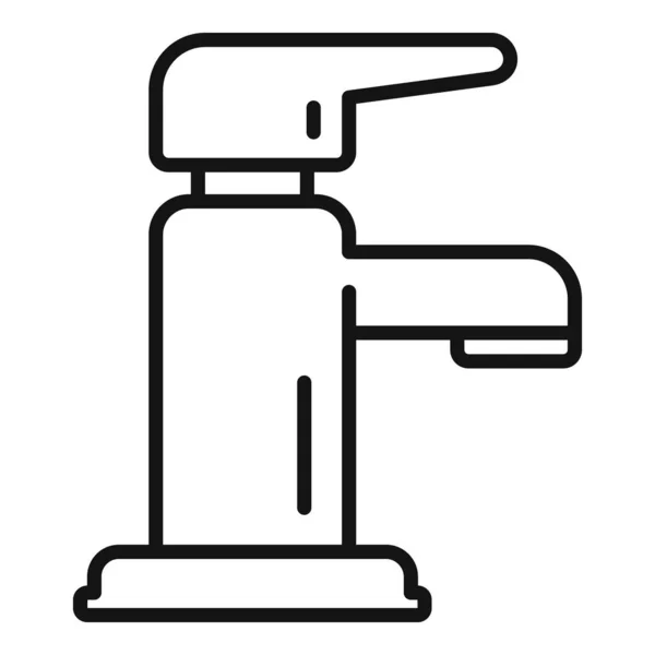 水龙头图标轮廓矢量 服务水管工 — 图库矢量图片