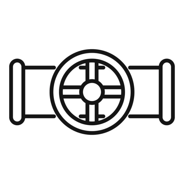 Вектор Контура Иконки Слива Трубы Водопровод Слесарь — стоковый вектор