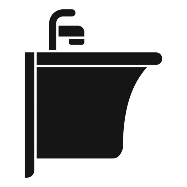 Иконка Умывальника Простой Вектор Туалет Туалет Открытая Дверь — стоковый вектор