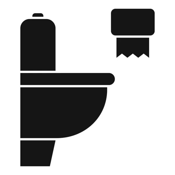 Toilette Mit Papiersymbol Einfacher Vektor Toilette Geschlechteröffentlichkeit — Stockvektor
