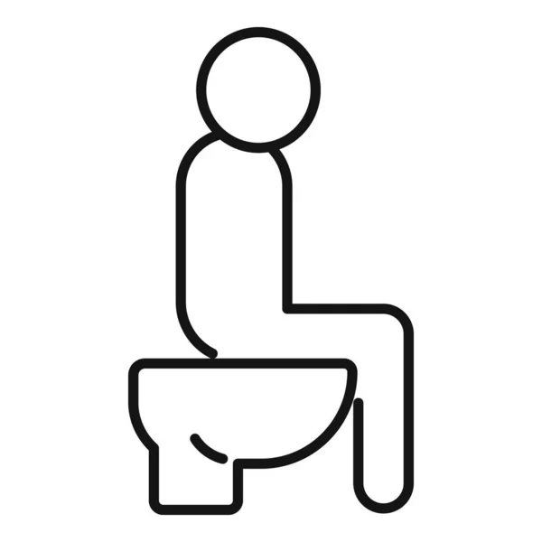 Umrissvektor Für Öffentliche Toiletten Männertoilette Badezimmer Design — Stockvektor
