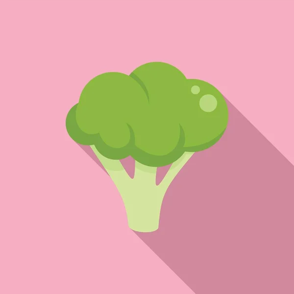 Gmo Broccoli Icon Flat Vector Dna Food Gene Medicine — Stock Vector