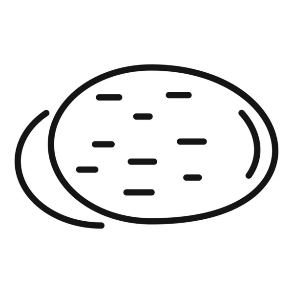 Gmo Kartoffel Symbol Umrissvektor Dna Essen Genmedizin — Stockvektor