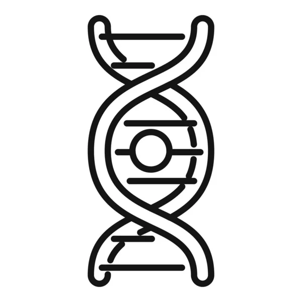 Dnaテストアイコンアウトラインベクトル 遺伝子組み換え食品 科学研究 — ストックベクタ