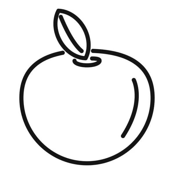 Gmo Fruit Icône Contour Vecteur Nourriture Adn Gène Biologique — Image vectorielle
