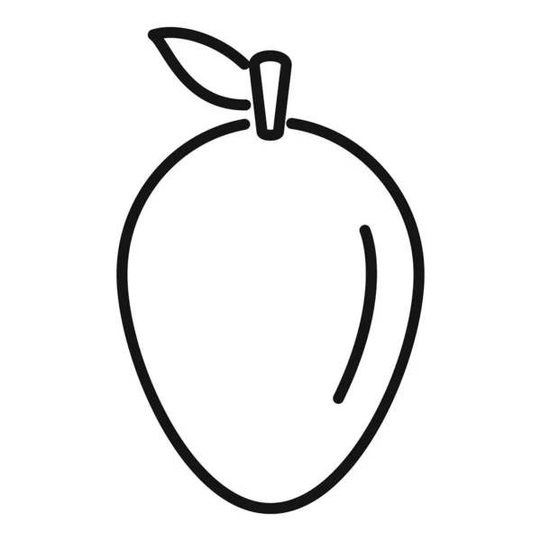 Gmo Mango Symbol Umrissvektor Dna Essen Genbiologie — Stockvektor