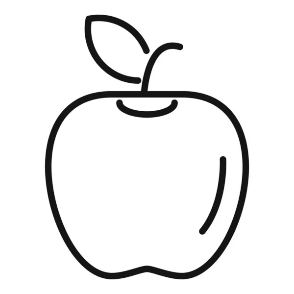 Landwirtschaft Gmo Apfel Symbol Umrissvektor Dna Essen Medizin Gen — Stockvektor