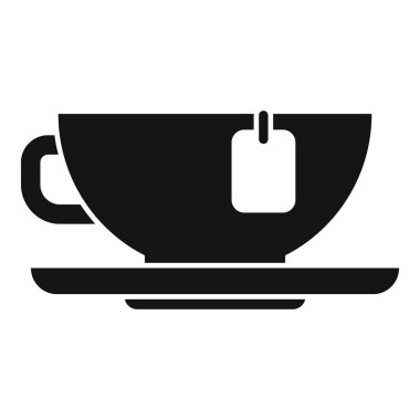 Çay fincanı simgesi basit vektör. Bekleme salonu. Havaalanı hastası