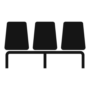 Koltuk kompleksi simgesi basit vektör. Bekleme salonu. Sandalye salonu.