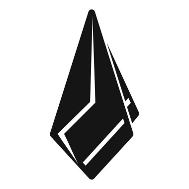 Peçete simgesi basit vektör. Kumaş kağıt. Pamuk kumaş.