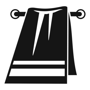 Temiz mendil simgesi basit bir vektör. Havlu peçetesi. Tekstil plajı