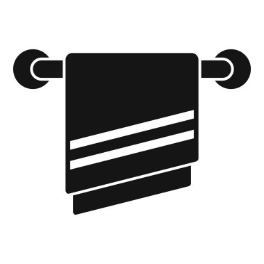 Pamuk havlu simgesi basit bir vektör. Kumaş doku. Yumuşak spa