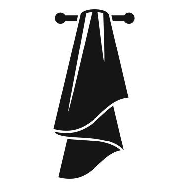 Yumuşak havlu simgesi basit vektör. Doku kumaşı. Temiz bez.