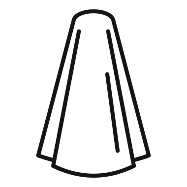 Tekstil havlu ikonu ana hat vektörü. Temiz bez. Kumaş bezi