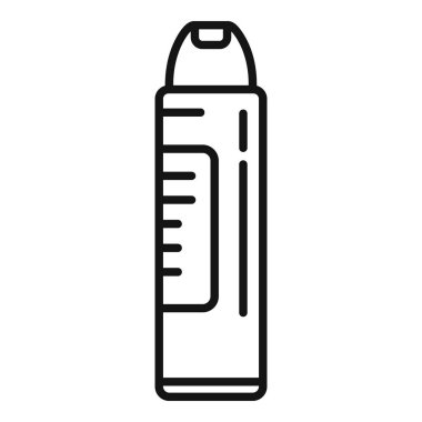 Deodorant ikonu ana hatları vektörünü kokla. Hava spreyi. Koku kokusu.