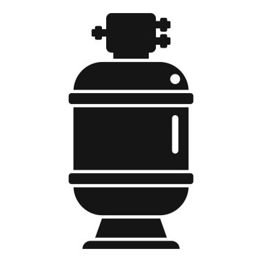 Havuz filtresi simgesi basit vektör. Su sahili. Deniz yüzmesi