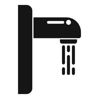 Havuz duşu ikonu basit vektör. Su temizleme. Deniz yüzmesi