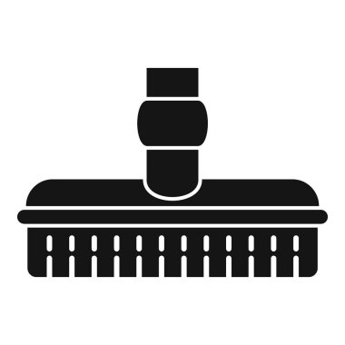 Fırça havuzu temizleme ikonu basit vektör. Su ekipmanı. Süzgeç tatili