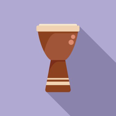 Davul enstrümanı simgesi düz vektör. Müzik seti. Tuzak geçidi