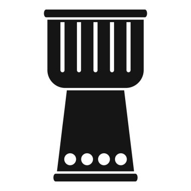 Müzikal davul simgesi basit vektör. Kit aleti. Konser Karnavalı