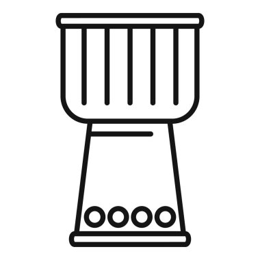 Samba davul simgesi ana hatları vektörü. Müzik seti. Akustik caz