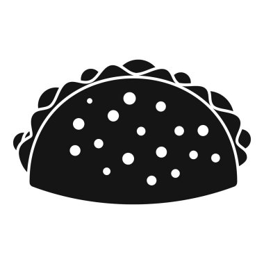 Et taco ikonu basit bir vektör. Meksika yemeği. Tacos menüsü