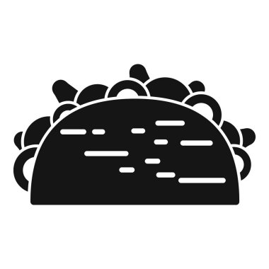 Taco yemek ikonu basit vektör. Meksika yemeği. Tacos menüsü