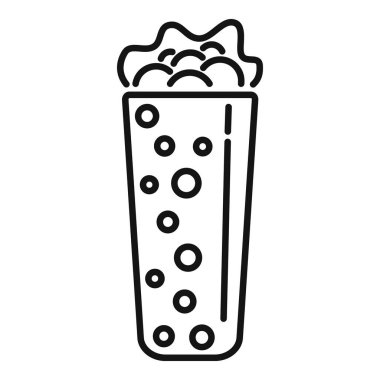 Taco burrito ikon ana hatları vektörü. Meksika yemeği. Pişmiş yemek.