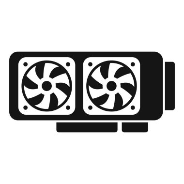 Gpu donanım simgesi basit vektör. Bilgisayar kartı. İşlemci yongası
