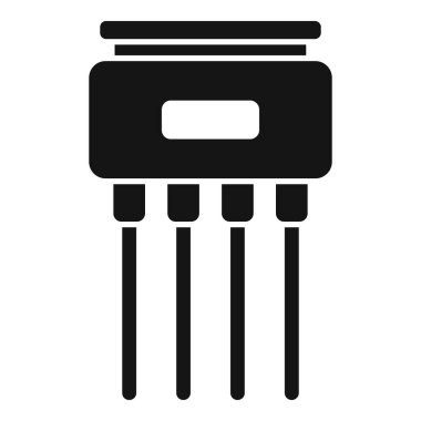 Direnç simgesi basit bir vektör. Elektrik devresi. Elektronik çip