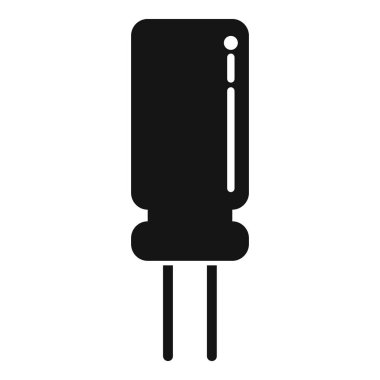 Direnç enerji simgesi basit bir vektör. Elektrik devresi. Tahta anten